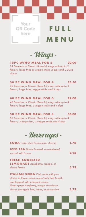 Pizzeria Bistro QR Menu